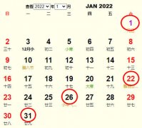 2022年1月开业吉日查询
